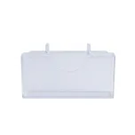 Plastic bin with hooks to hold badge ribbons