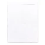 Blank vertical registration envelope with printer-friendly window material