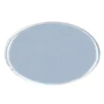 Reusable silver oval metal employee name tag