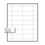 2-15/16" x 1-5/16" Large Polar™ Badge Paper Name Tag Inserts compatible with laser and inkjet printers