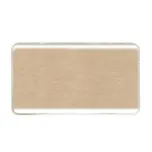 Reusable 2-3/4" x 1-1/2" gold metal employee name tag