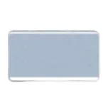 Reusable 2-3/4" x 1-1/2" silver metal employee name tag