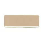 Reusable 3" x 1" gold metal employee name tag