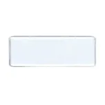 Reusable 3" x 1" white metal employee name tag