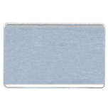 Reusable 3-3/8" x 2-1/8" silver metal employee name tag