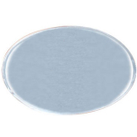 Reusable silver oval metal employee name tag