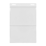 Two pocket badge holder can hold both a 4.25"x6" event agenda and 4"x3" Name Tag
