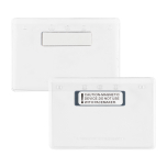 3-1/2" x 2-1/4" name tag holder made with 38% thicker material and stronger edge welds