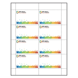 3-1/2" x 2-1/4" Paper Name Tag Inserts compatible with laser and inkjet printers