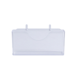 Plastic bin with hooks to hold badge ribbons
