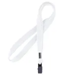 hypoallergenic blank white lanyard