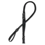 black sporty lanyard made from recycled material