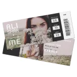 Double sided custom event ticket with barcode
