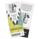 Double sided custom festival tickets with barcode