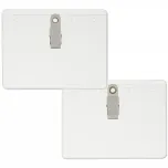 Biodegradable 4"x3" name tag holders with clip for events