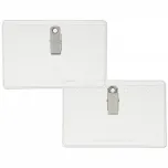 clear 4x2.5 name tag holder with clip