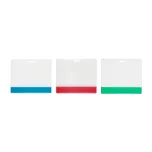 HVTRIS_01 4" x 3" Translucent Color Bar Vinyl Name Tag Holder, Slot