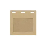 4x3 blank kraft paper badge holder