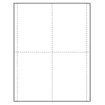 3-5/8 inch x 5-1/2 inch blank vertical paper name tag inserts