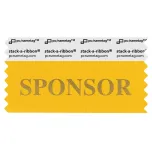 S3SPONGOGO gold badge ribbon with sponsor in gold lettering