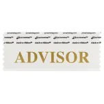 SADVIWHGO_01 advisor badge ribbon in white