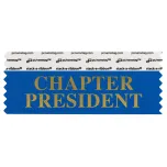 SCHPRBLGO_01 Blue Chapter President titled badge ribbon