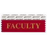 4" x 1-5/8" FACULTY Badge Ribbon