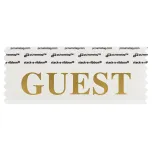 4" x 1-5/8" GUEST Badge Ribbon