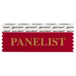 SPANEREGO red badge ribbon with panelist in gold lettering