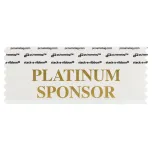 4" x 1-5/8" PLATINUM SPONSOR Badge Ribbon