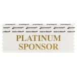 4" x 1-5/8" PLATINUM SPONSOR Badge Ribbon