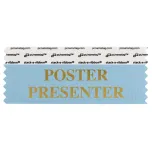 Light blue badge ribbon with Poster Presenter in gold lettering