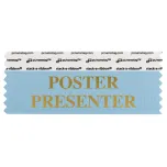 SPOPRCOGO light blue badge ribbon with Poster presenter in gold lettering