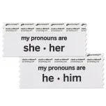 stackable badge ribbons pronoun pack for event badges
