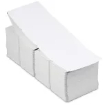 blank two sided 4x3 badge paper with white borders on both sides of badge