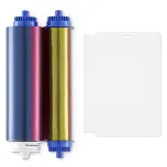 ZC10L color ribbon with 400 blank center slot cards