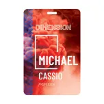 3.75 inch x 5.5 inch full color event badge