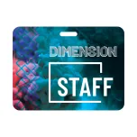 4 inch x 3 inch staff badge for events
