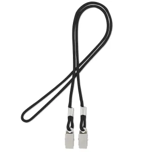 black double attachment cord lanyard