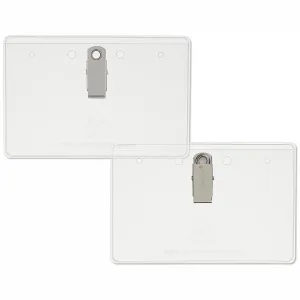 4" x 2-1/2" Preferred Vinyl Name Tag Holder, Clip