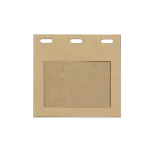 4x3 blank kraft paper badge holder