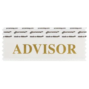 SADVIWHGO_01 advisor badge ribbon in white