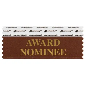 SAWNOBRGO_01 Brown Award Nominee badge ribbon