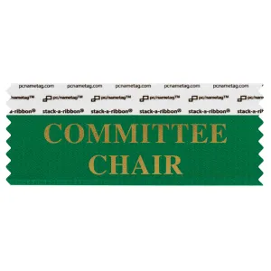 4" x 1-5/8" COMMITTEE CHAIR Badge Ribbon