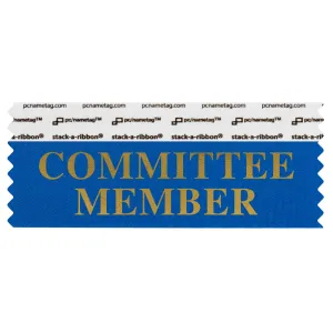 4" x 1-5/8" COMMITTEE MEMBER Badge Ribbon