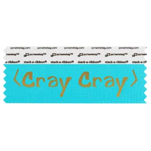 SCRCRJBGO_01 jewel blue cray cray badge ribbon