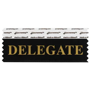 4" x 1-5/8" DELEGATE Badge Ribbon