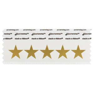 SFISTWHGO_01 five stars badge ribbon in white