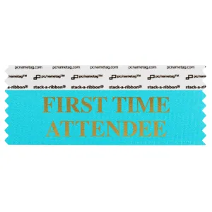 4" x 1-5/8" FIRST TIME ATTENDEE Badge Ribbon