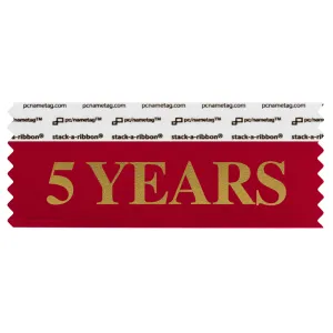 SFIYEREGO_01 red five years badge ribbon